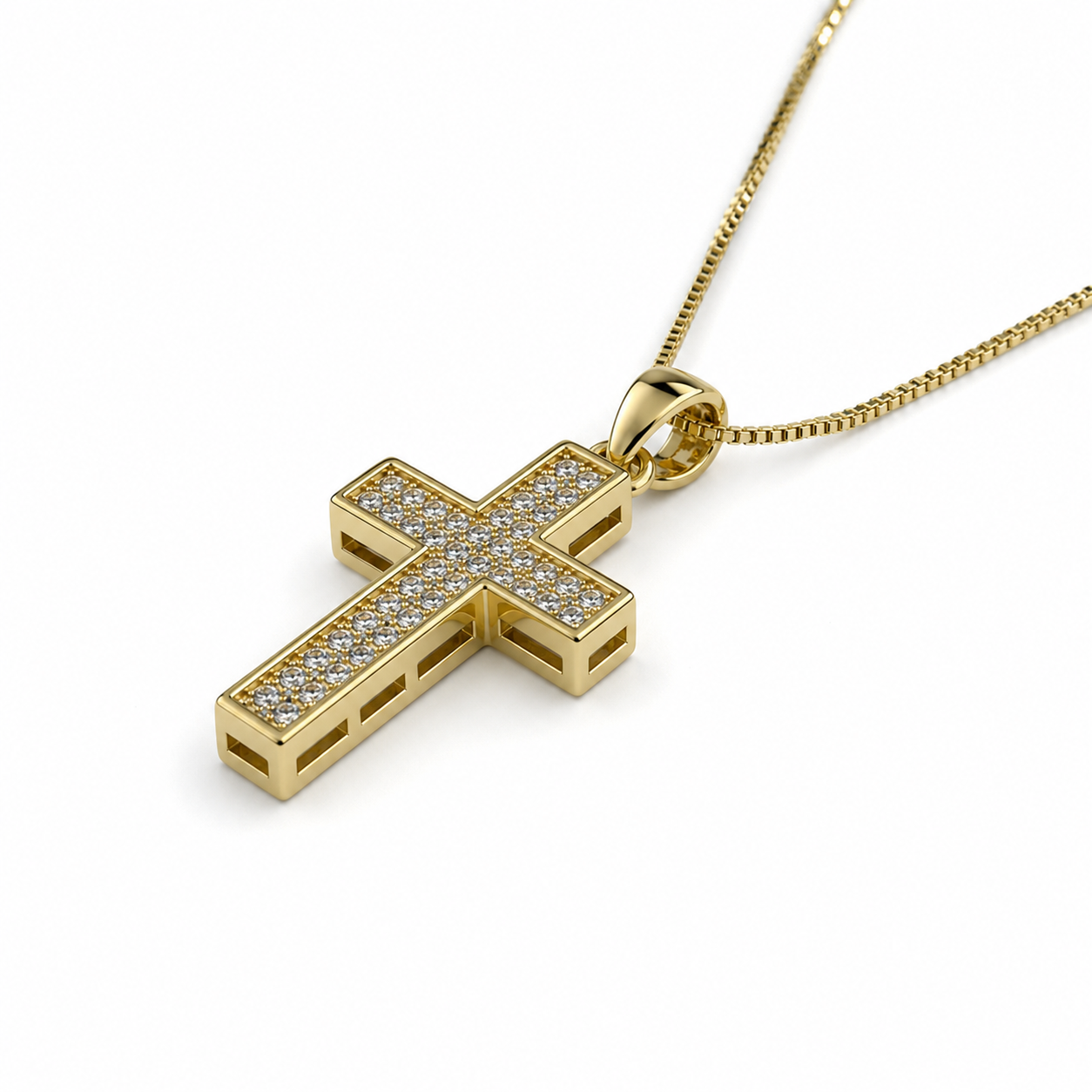 Crystal Cross Pendant Necklace