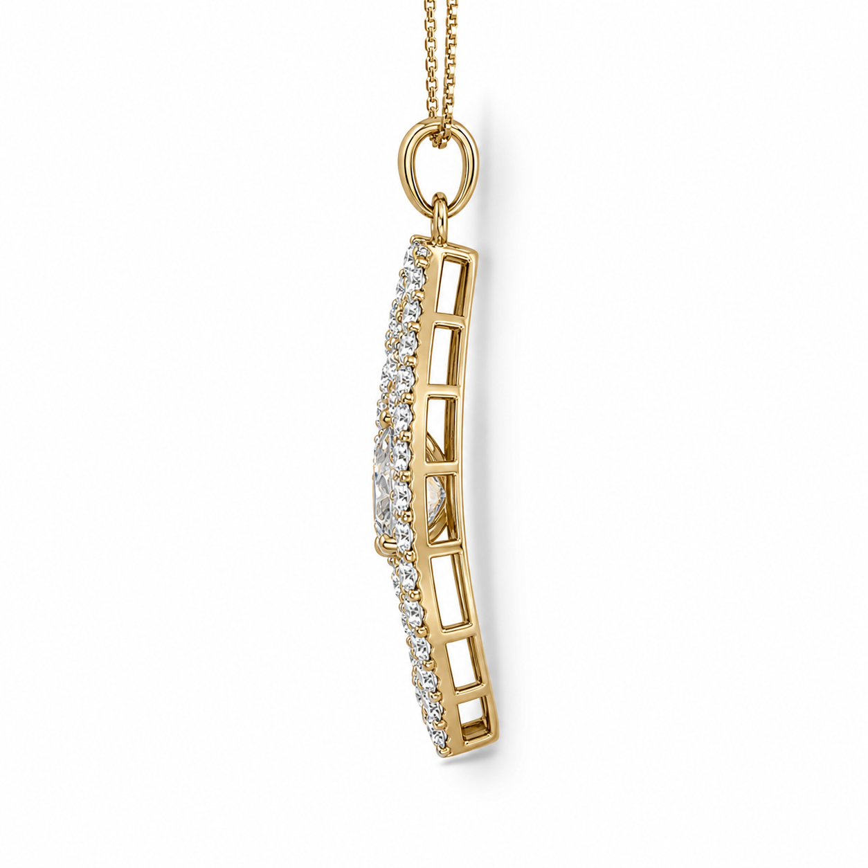 Crystal Teardrop Pendant Necklace