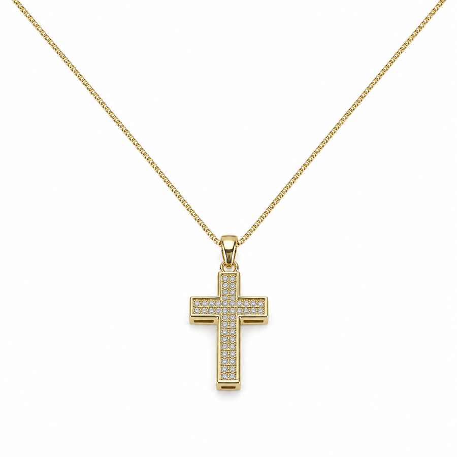 Crystal Cross Pendant Necklace