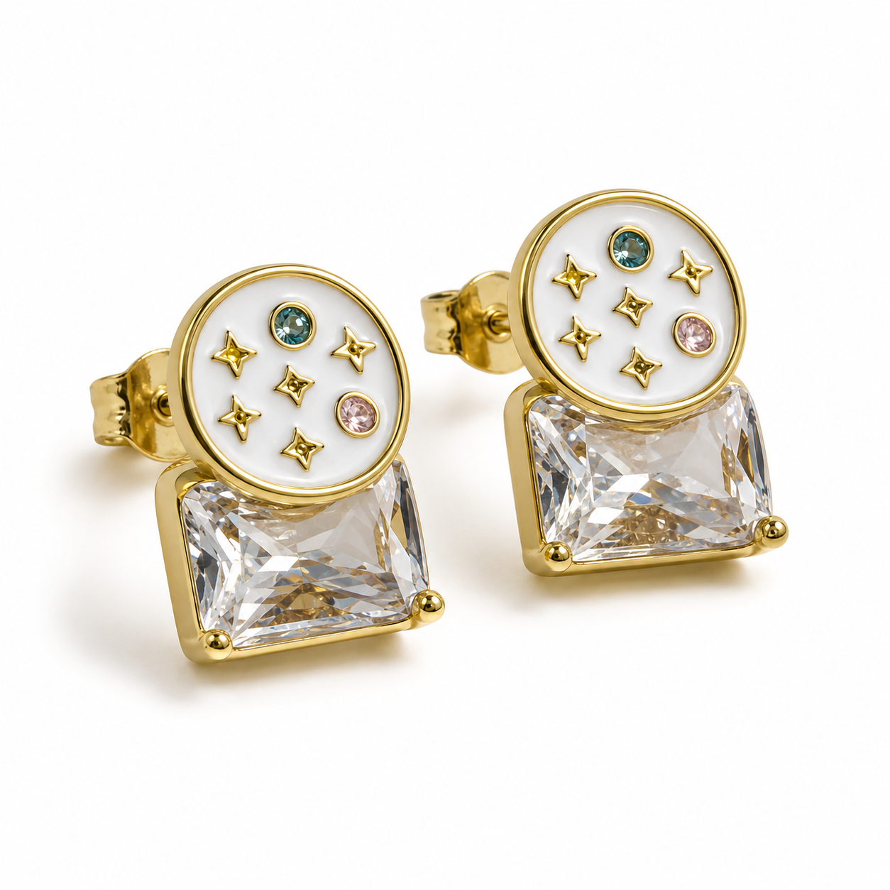 Celestial Crystal Drop Earrings