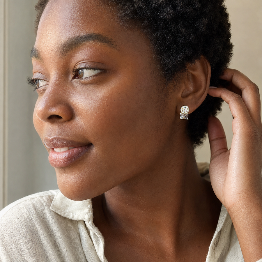 Celestial Crystal Drop Earrings