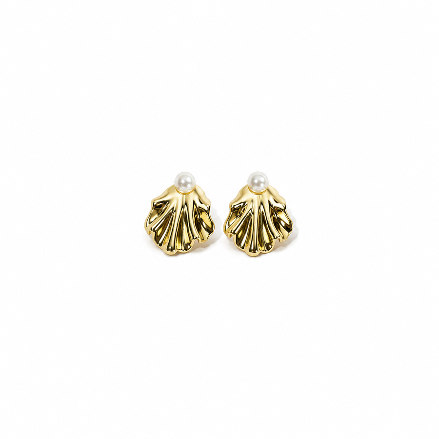 Pearl Shell Stud Earrings