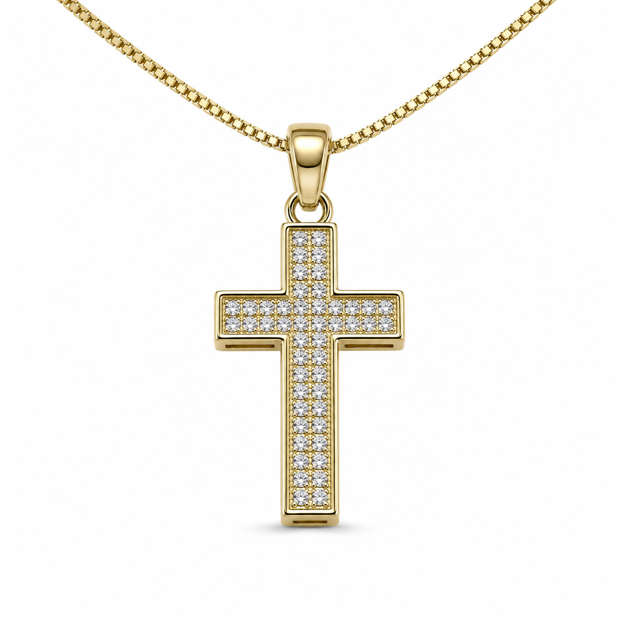 Crystal Cross Pendant Necklace