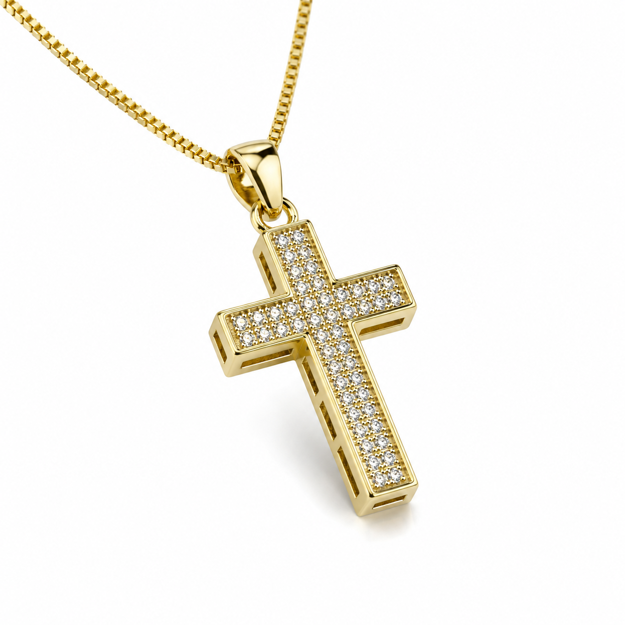 Crystal Cross Pendant Necklace