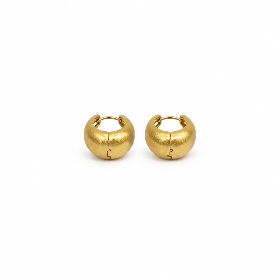 Textured Chunky Huggie Hoop Earrings