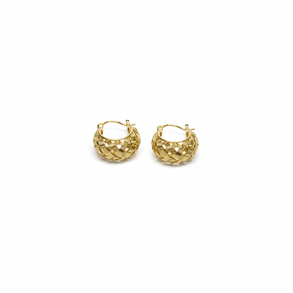 Textured Woven Hoop Earrings