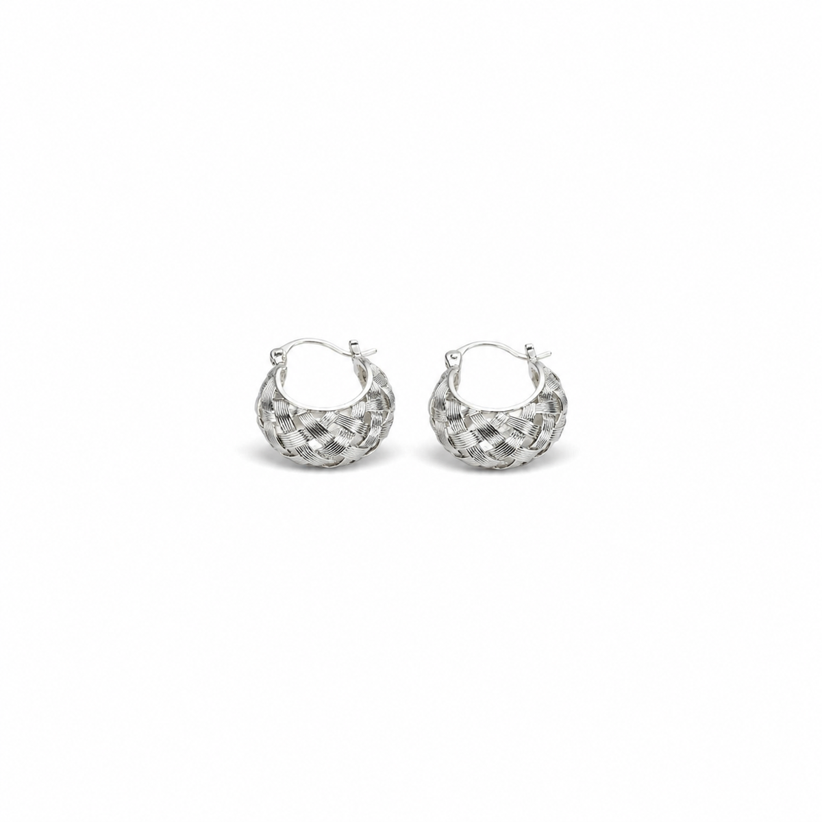 Textured Woven Hoop Earrings