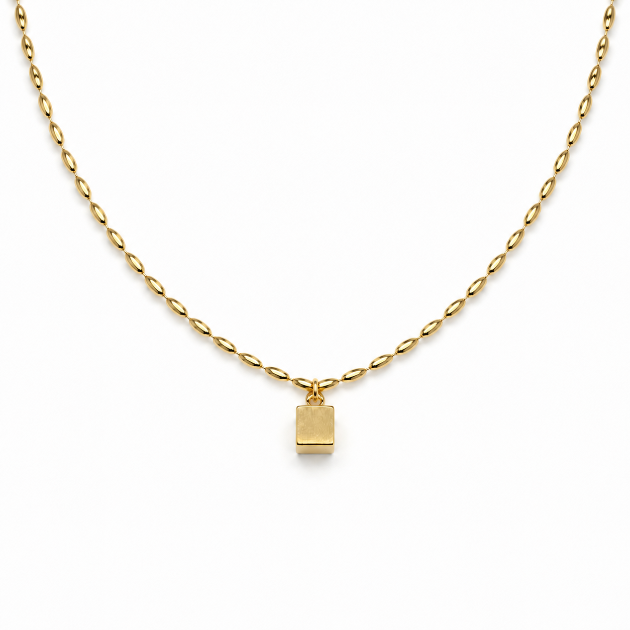 Minimal Square Pendant Necklace