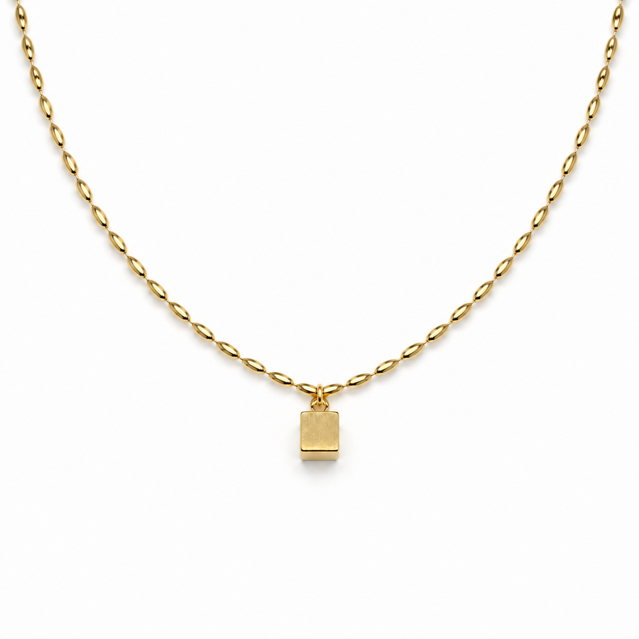 Minimal Square Pendant Necklace